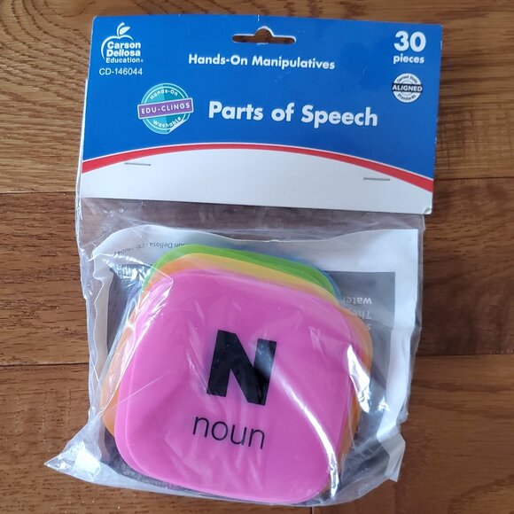 Edu-Clings Silicone Set: Parts of Speech Language Arts Manipulative | BRAND NEW - Picture 1 of 3